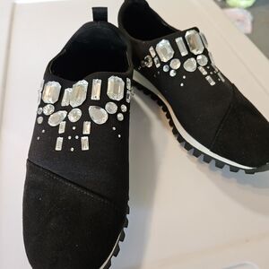 BCBG GENERATION SNEAKERS New no tags WITH STONES SIZE 7 BLACK